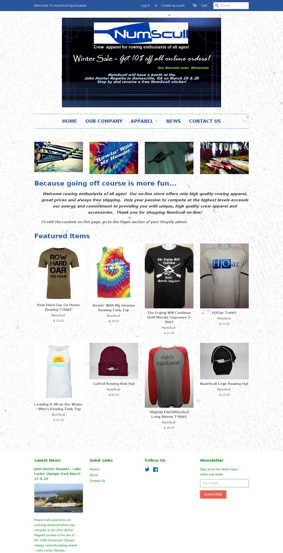 numscull.net shopify website screenshot