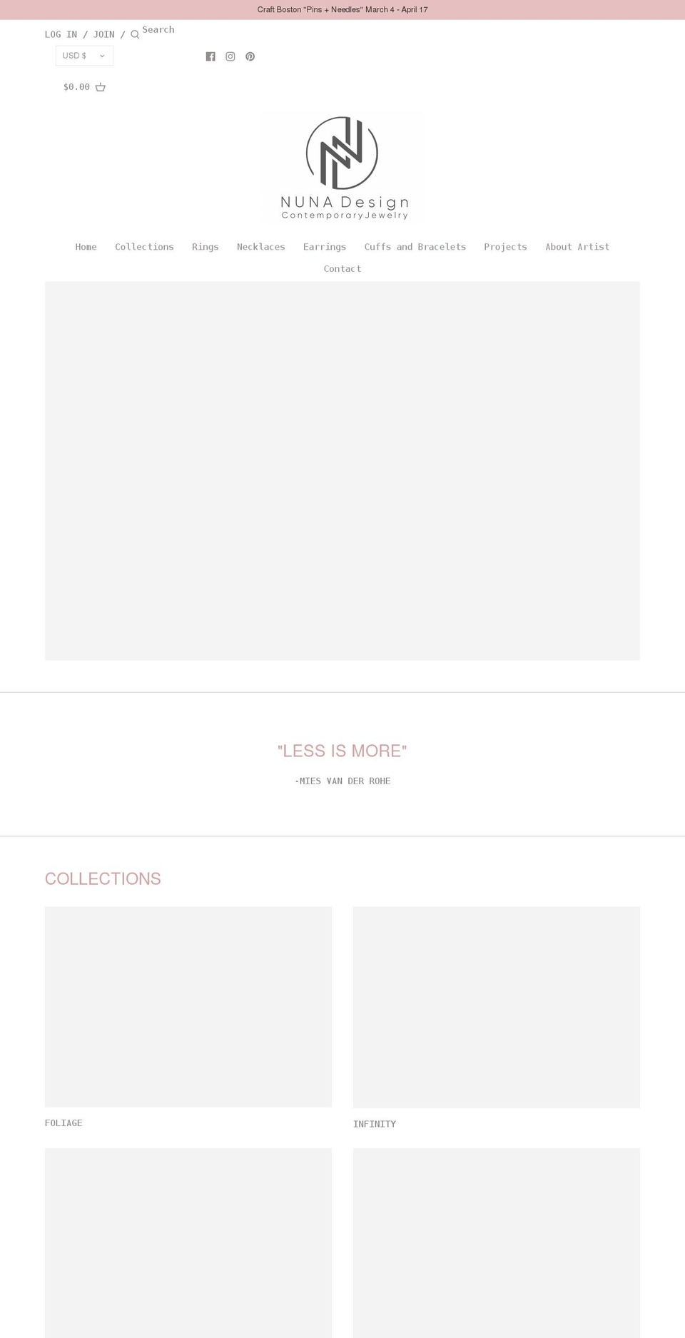 nunadesign.net shopify website screenshot