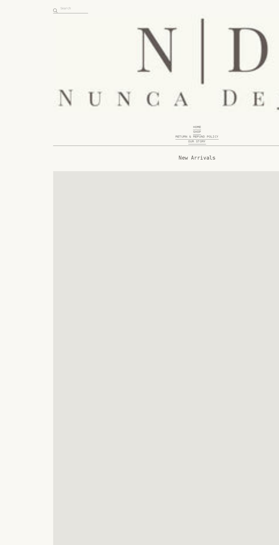 nuncadejes.com shopify website screenshot