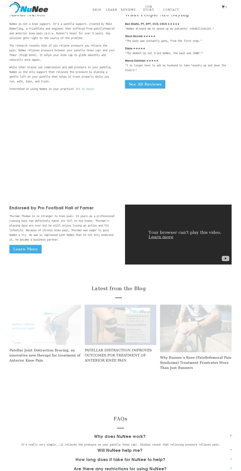 nuneeshop.com shopify website screenshot