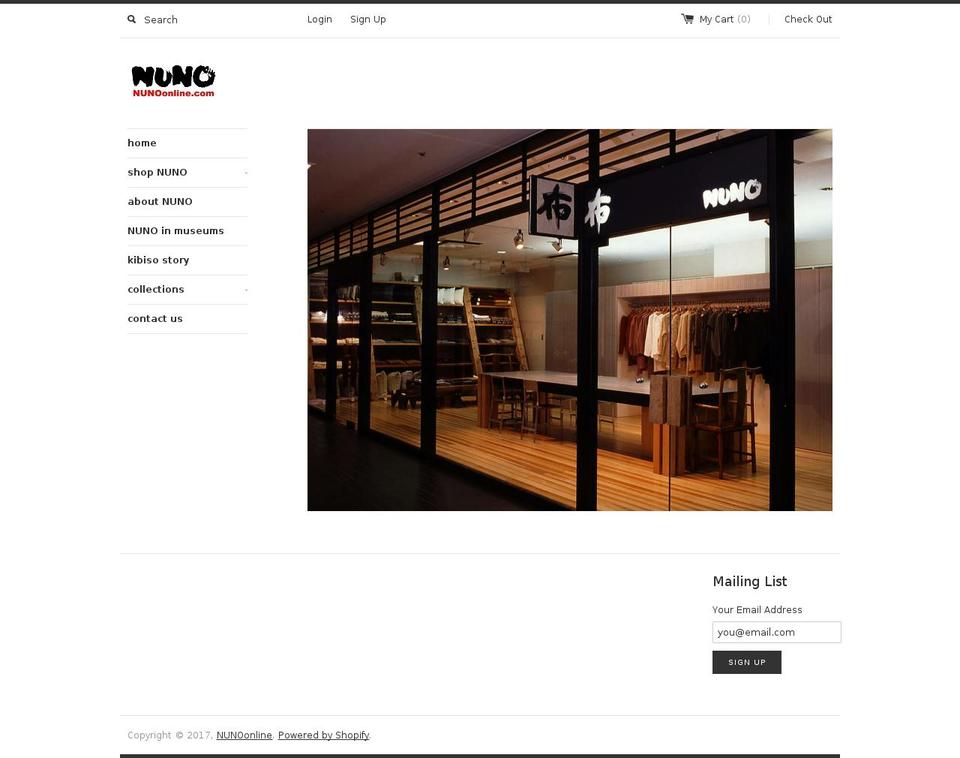 nunoonline.com shopify website screenshot