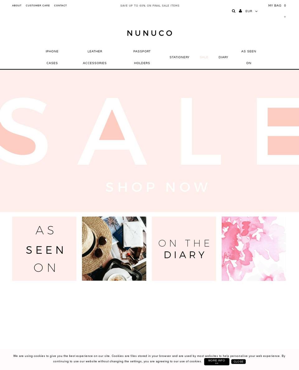 NUNUCO INT. 24.10 Shopify theme site example nunucodesignco.com