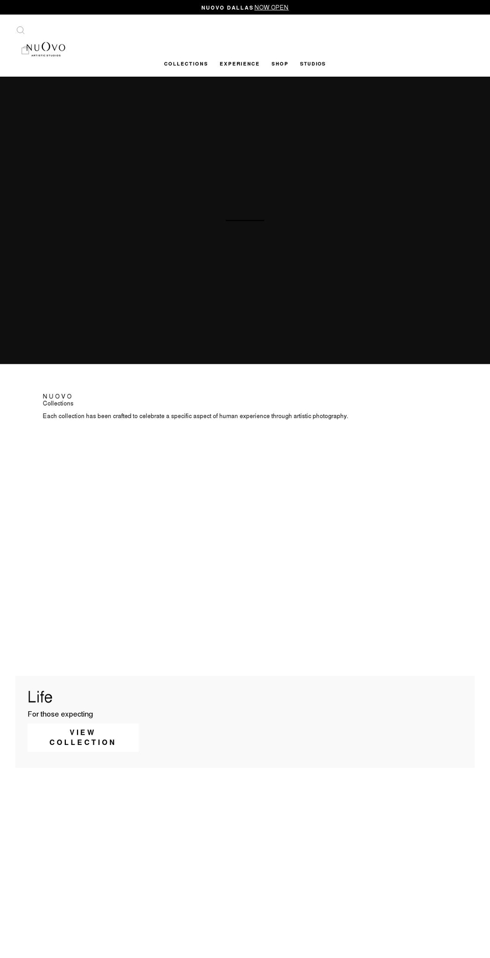 nuovophotography.com shopify website screenshot
