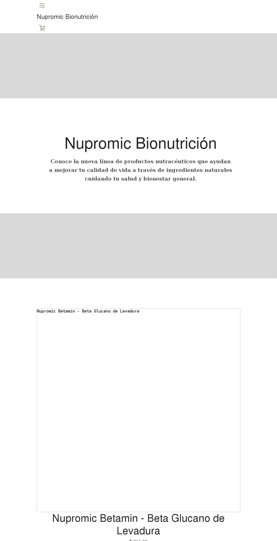 nupromicbionutricion.com shopify website screenshot