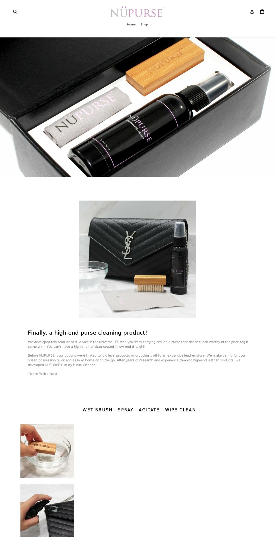 nupurse.net shopify website screenshot