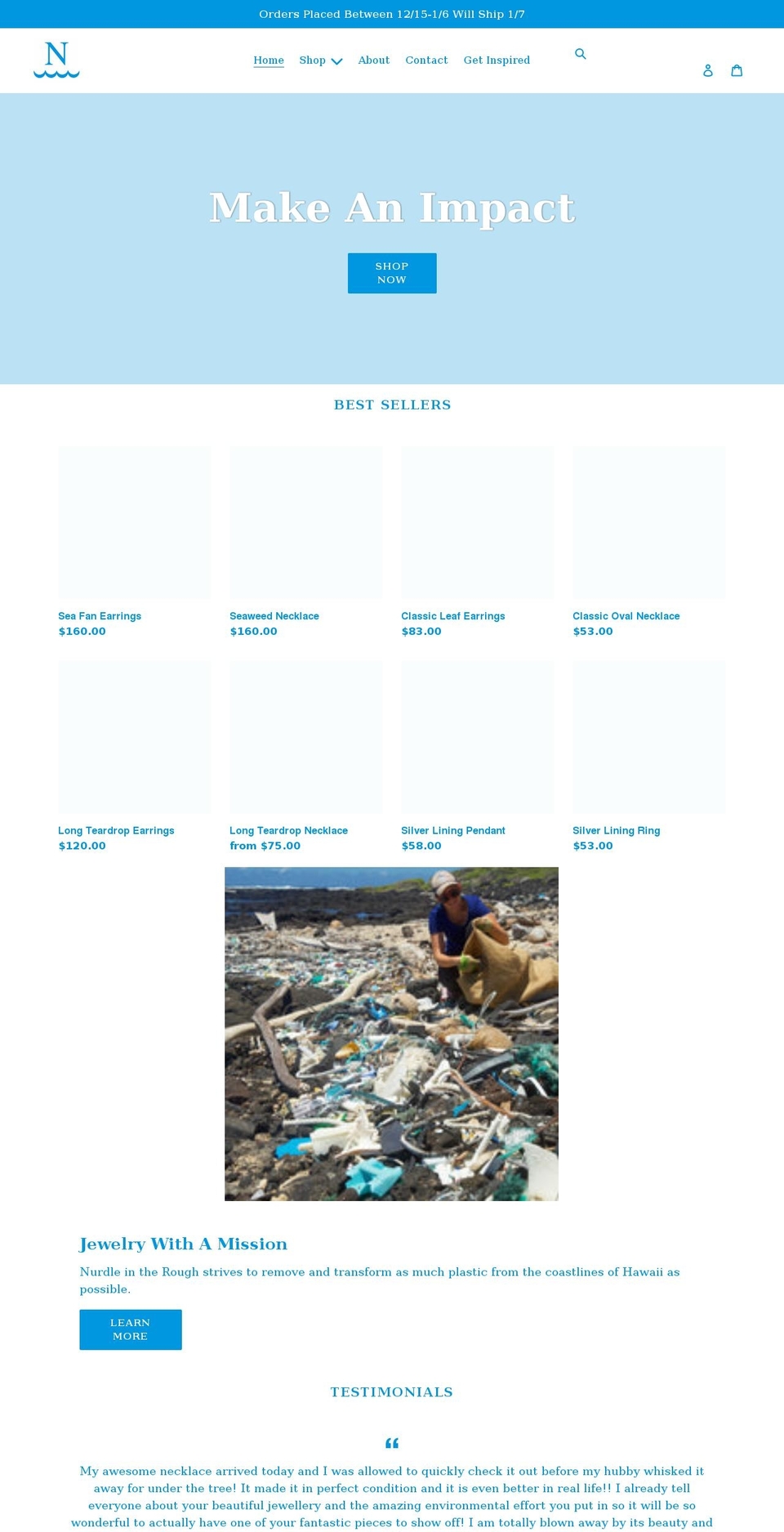nurdleintherough.com shopify website screenshot