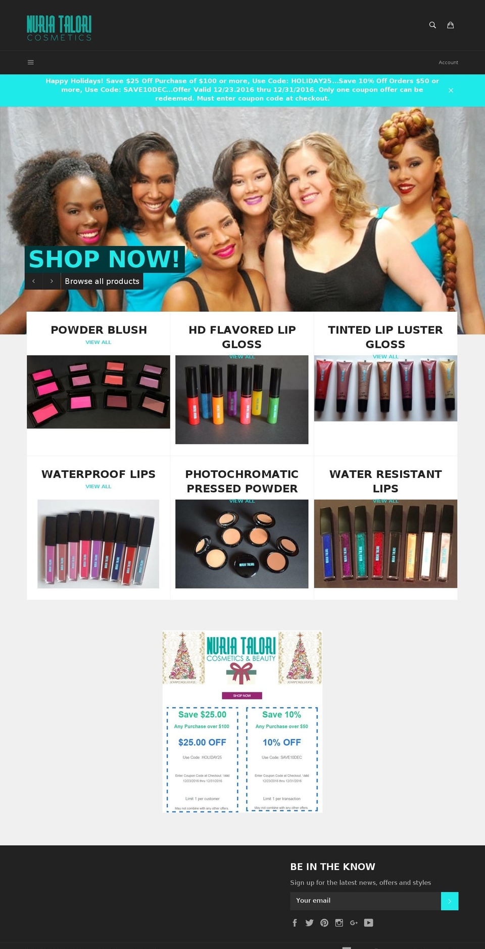 nuriatalori.com shopify website screenshot