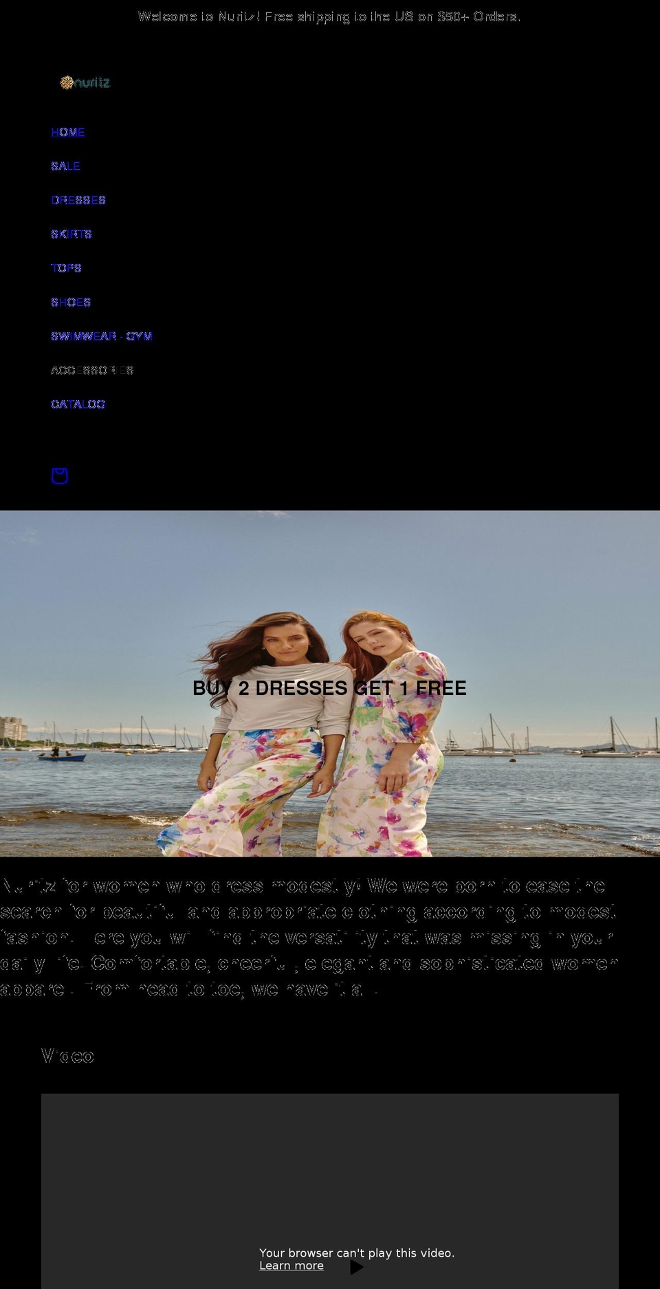 nuritz.com shopify website screenshot