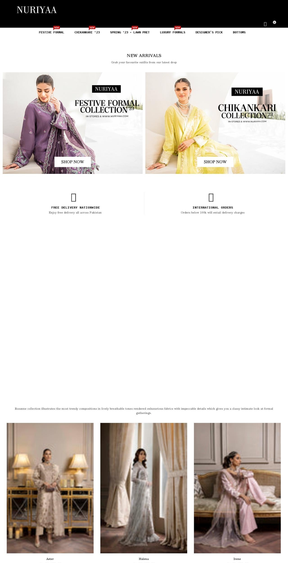 Tech Andaz Shopify theme site example nuriyaa.com