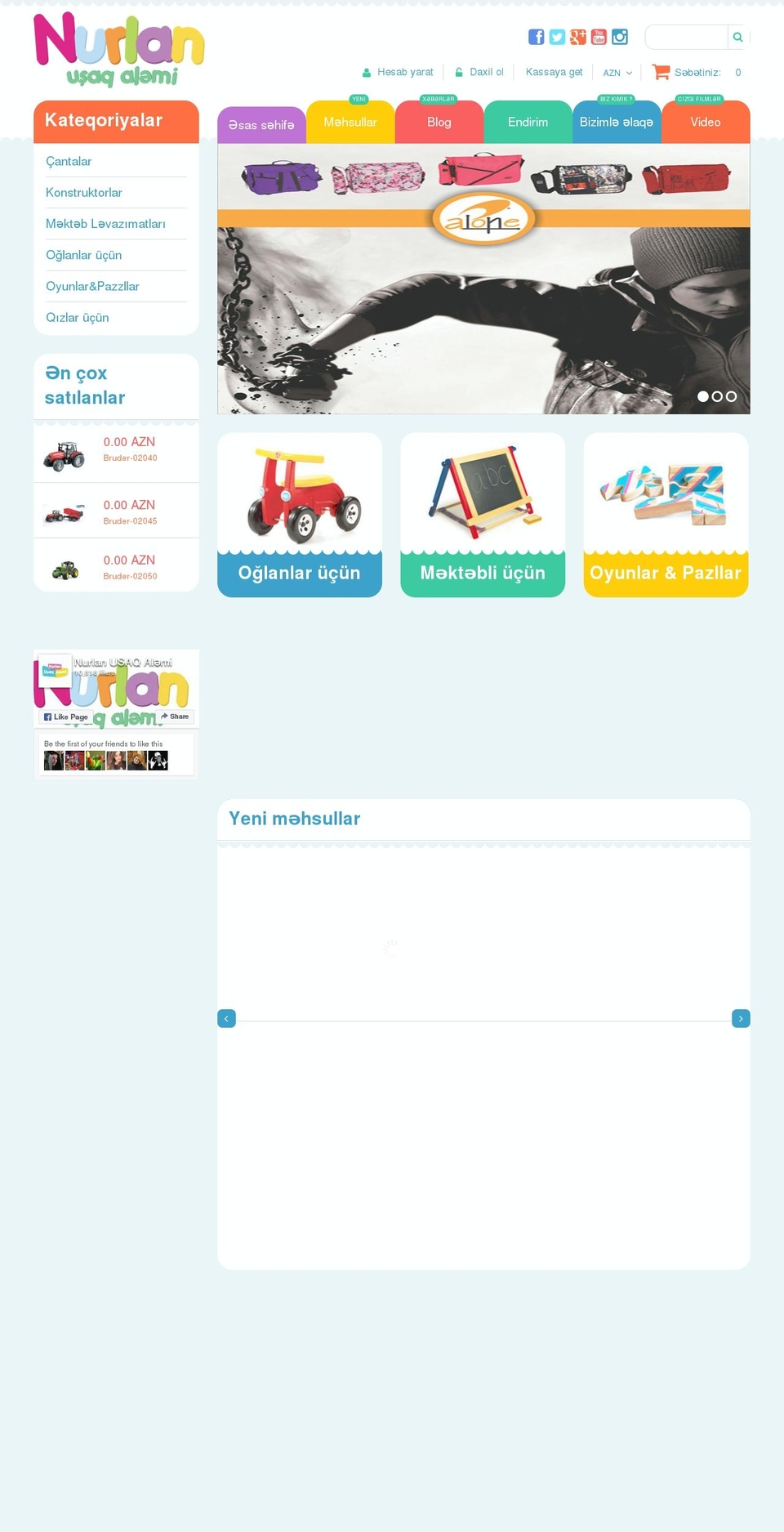 theme186 Shopify theme site example nurlanbabyworld.com