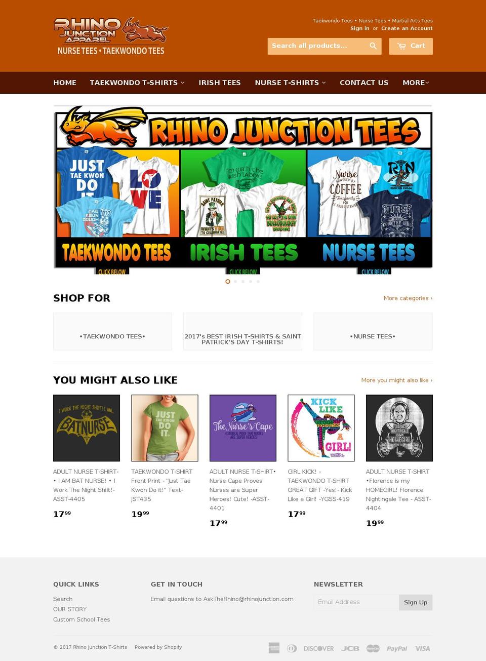 nurse-t-shirts.com shopify website screenshot