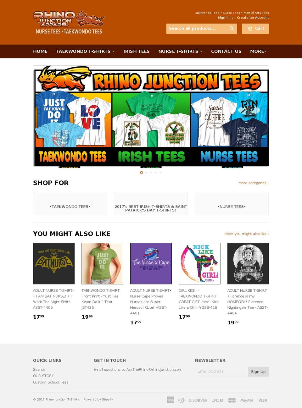 nurse-tshirts.com shopify website screenshot
