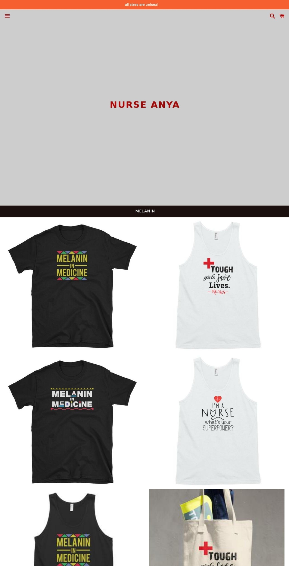 nurseanya.com — Shopify storefront screenshot