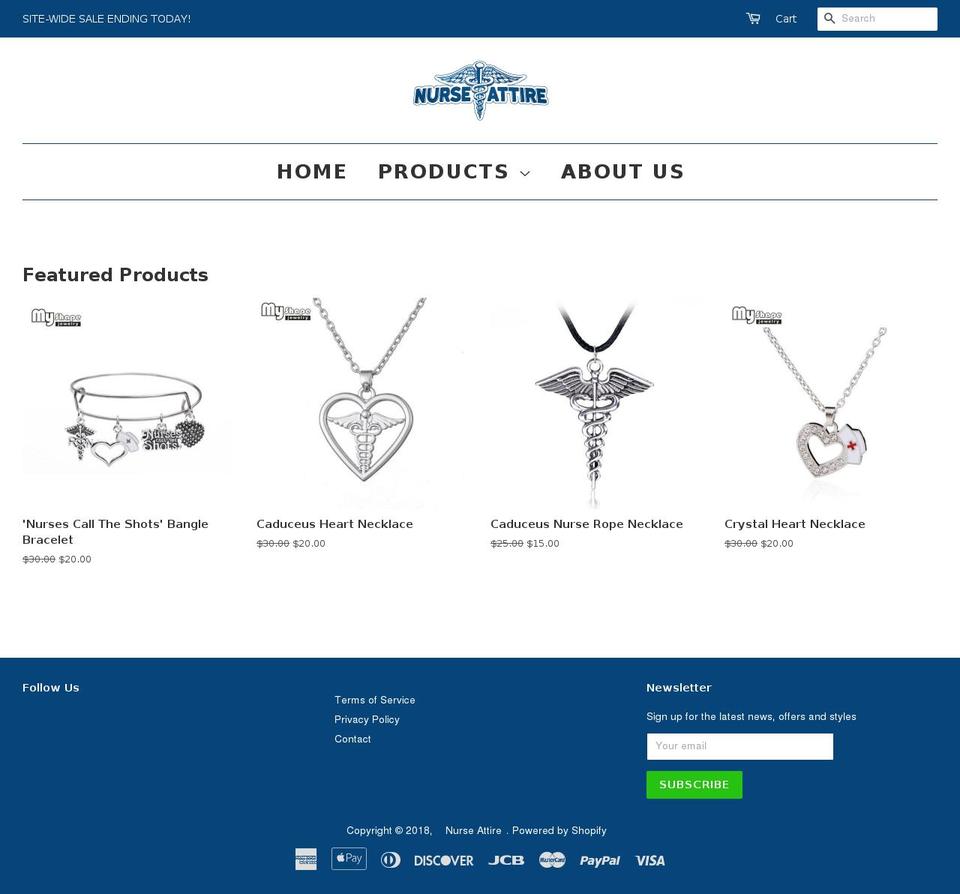 nurseattire.com — Shopify storefront screenshot
