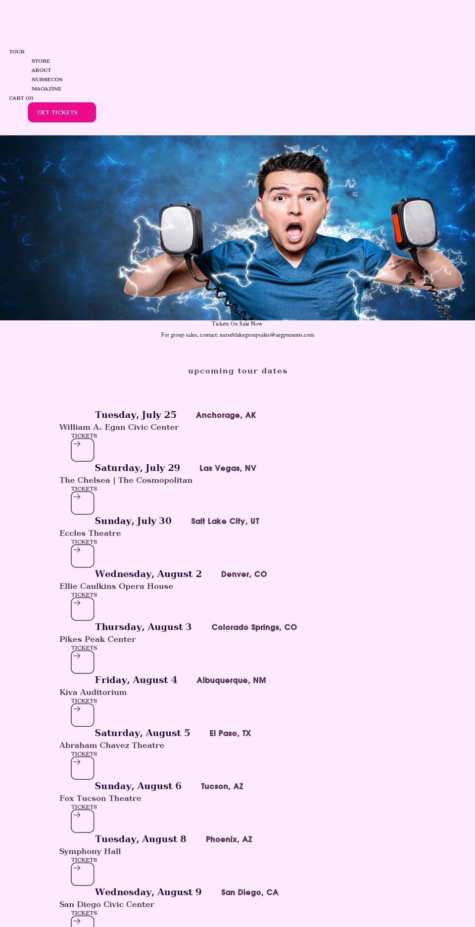 nurseblake.com shopify website screenshot