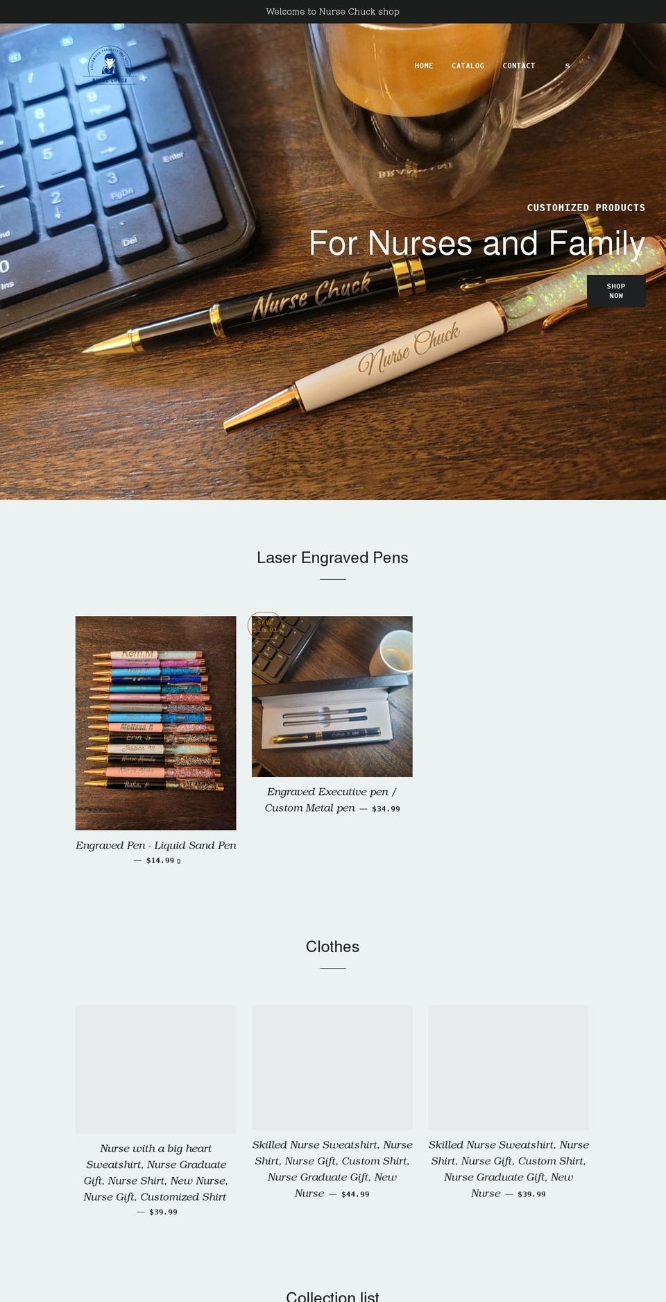 nursechuck.com shopify website screenshot