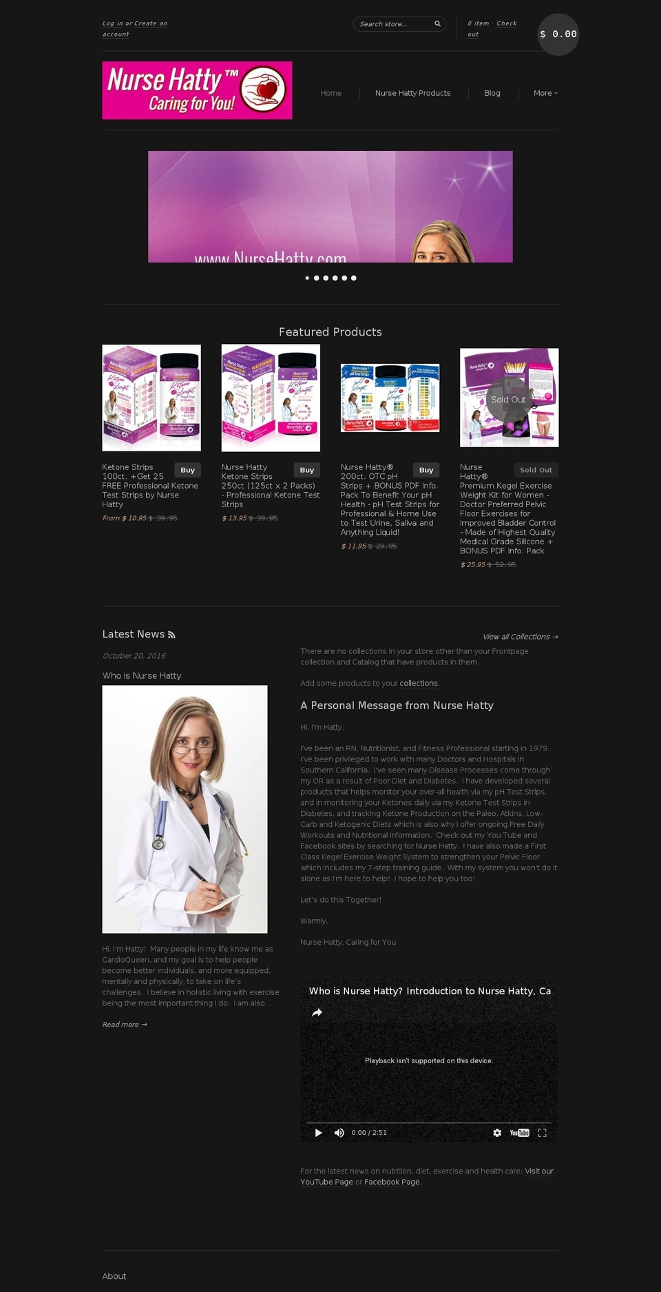 nursehatty.com shopify website screenshot