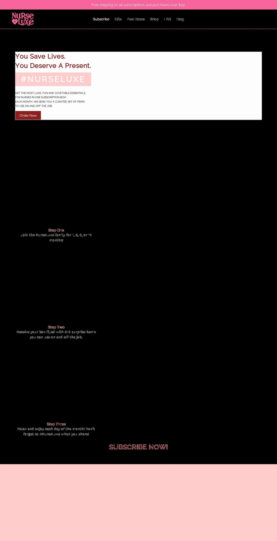 nurselux.com — Shopify storefront screenshot