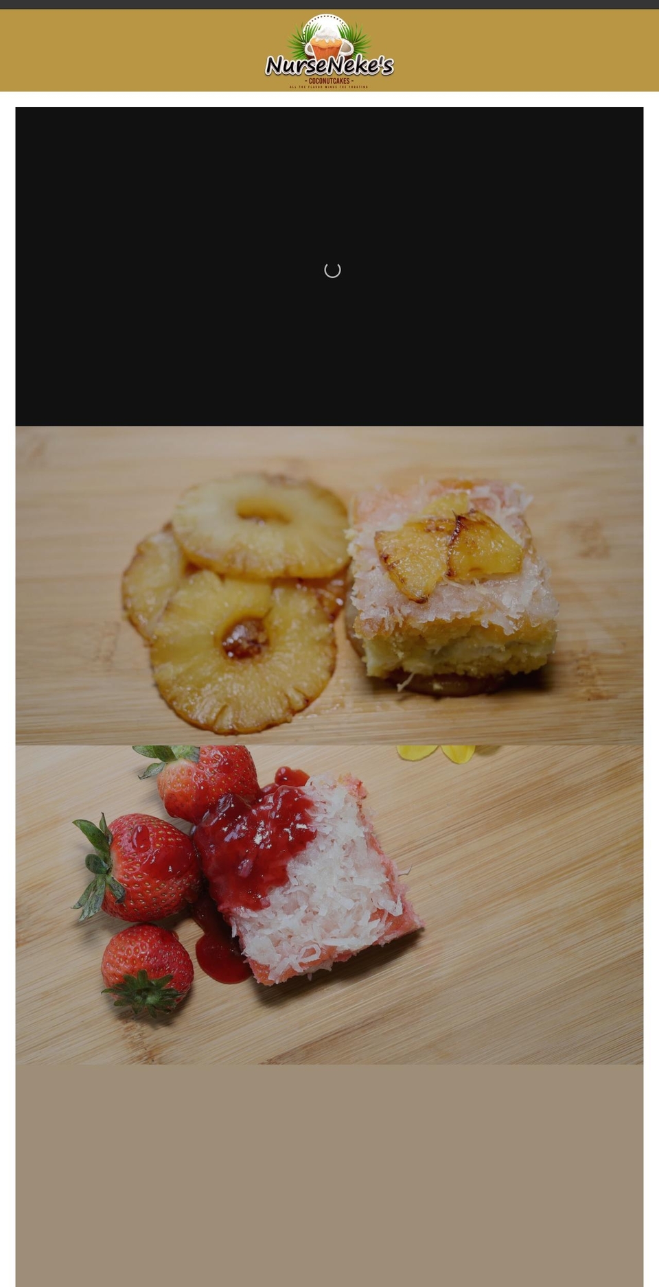 nursenekescoconutcakes.com shopify website screenshot