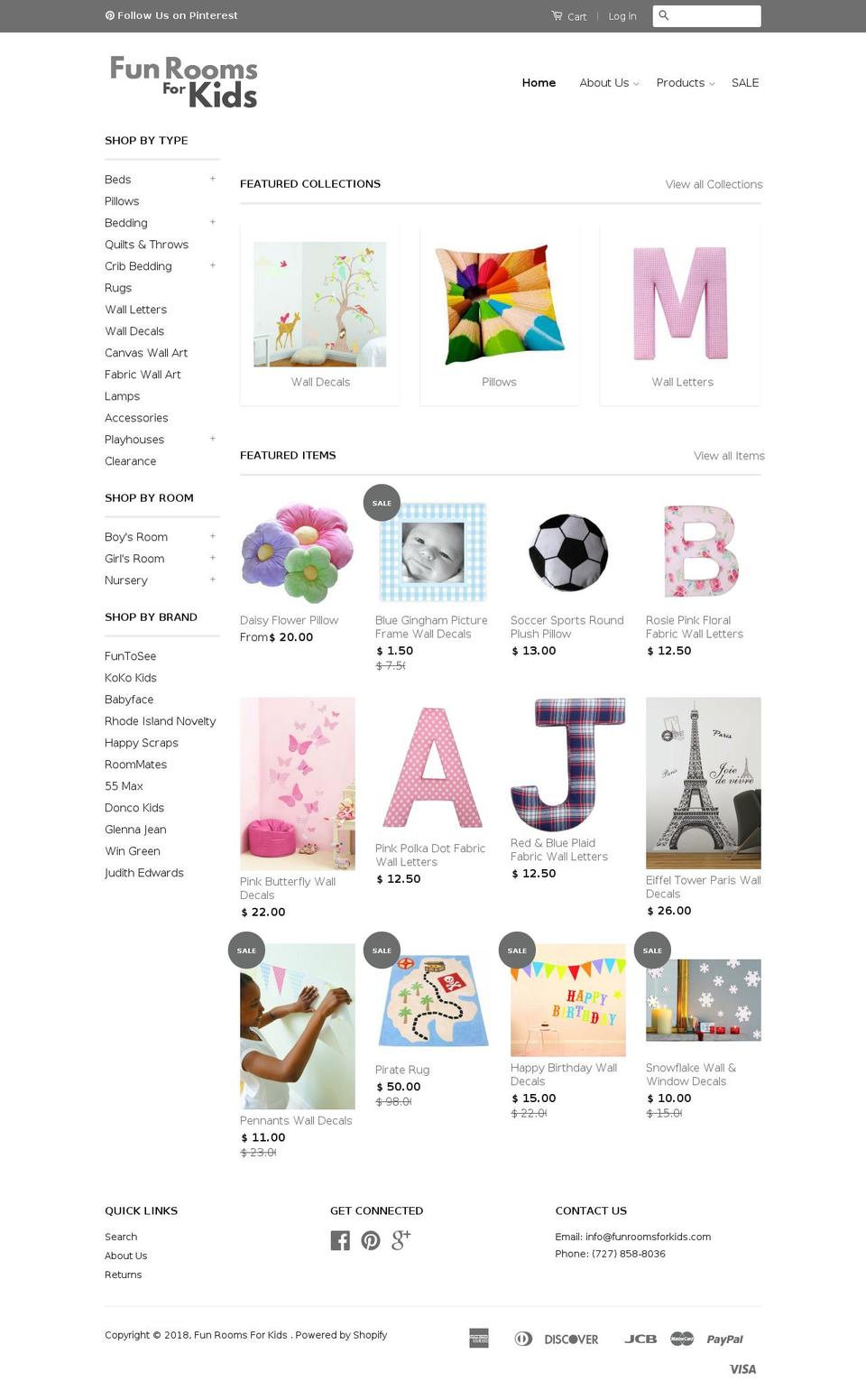 nurserywallletters.com — Shopify storefront screenshot