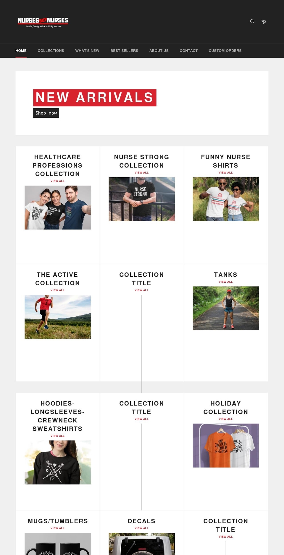 nursesbuynurses.com shopify website screenshot