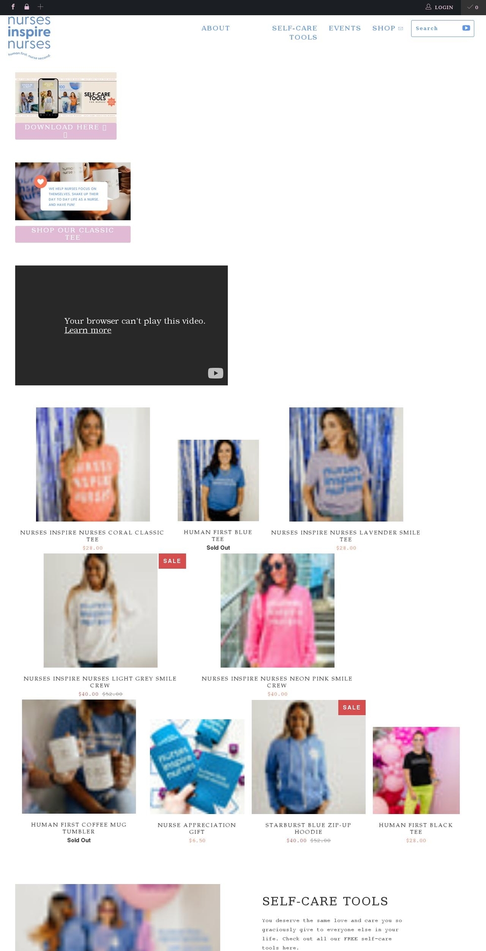 nursesinspirenurses.com shopify website screenshot