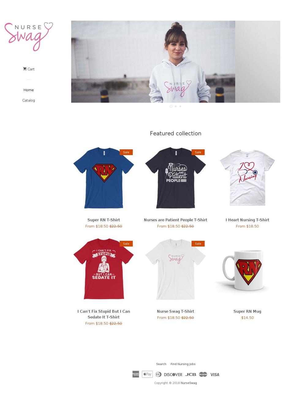 nurseswag.com — Shopify storefront screenshot