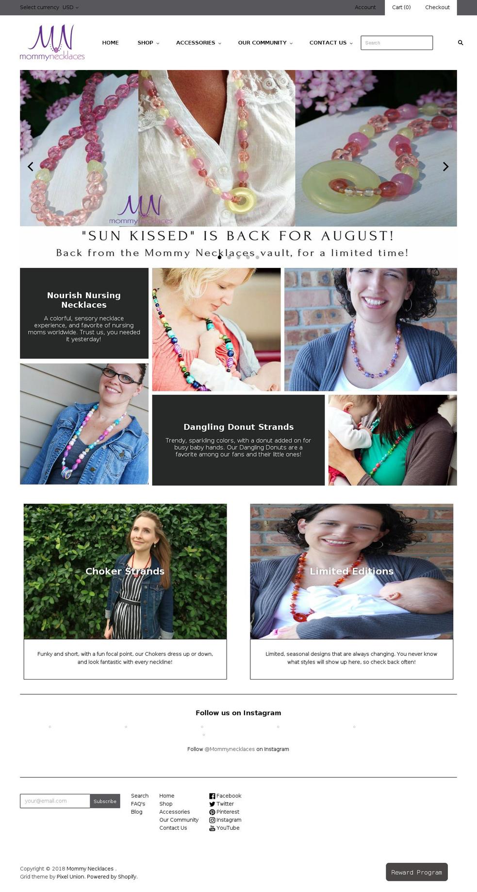 nursing-necklace.com — Shopify storefront screenshot