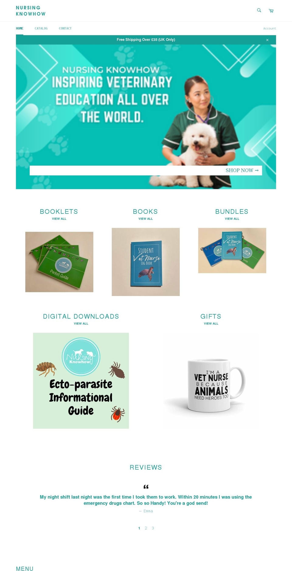 nursingknowhow.co.uk shopify website screenshot