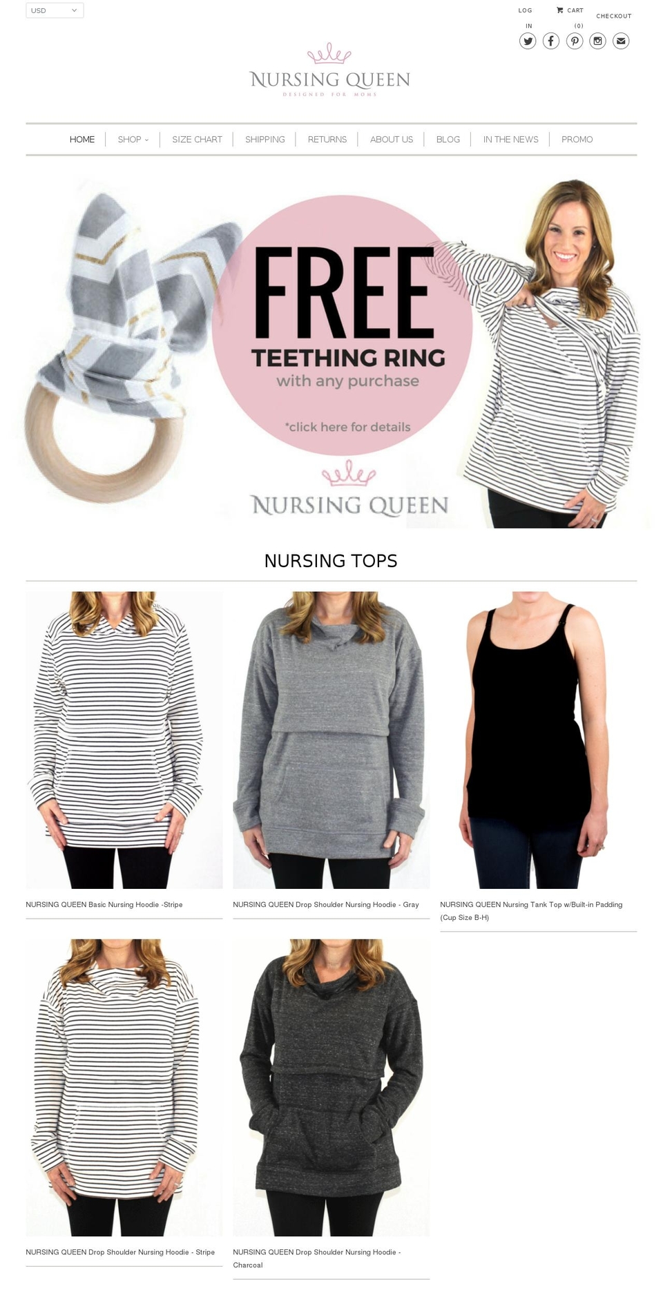 Add to Cart Event | TS Shopify theme site example nursingqueen.com