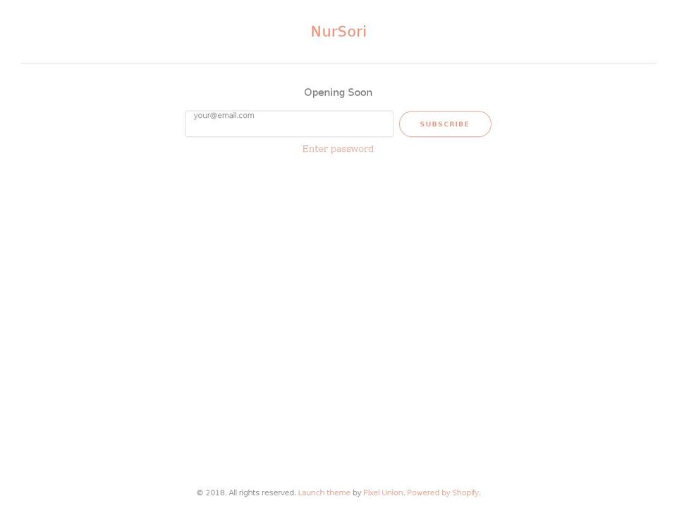 nursori.com — Shopify storefront screenshot