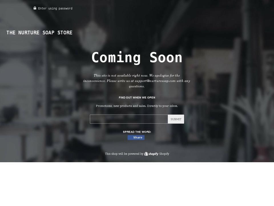 nurturesoap.store shopify website screenshot