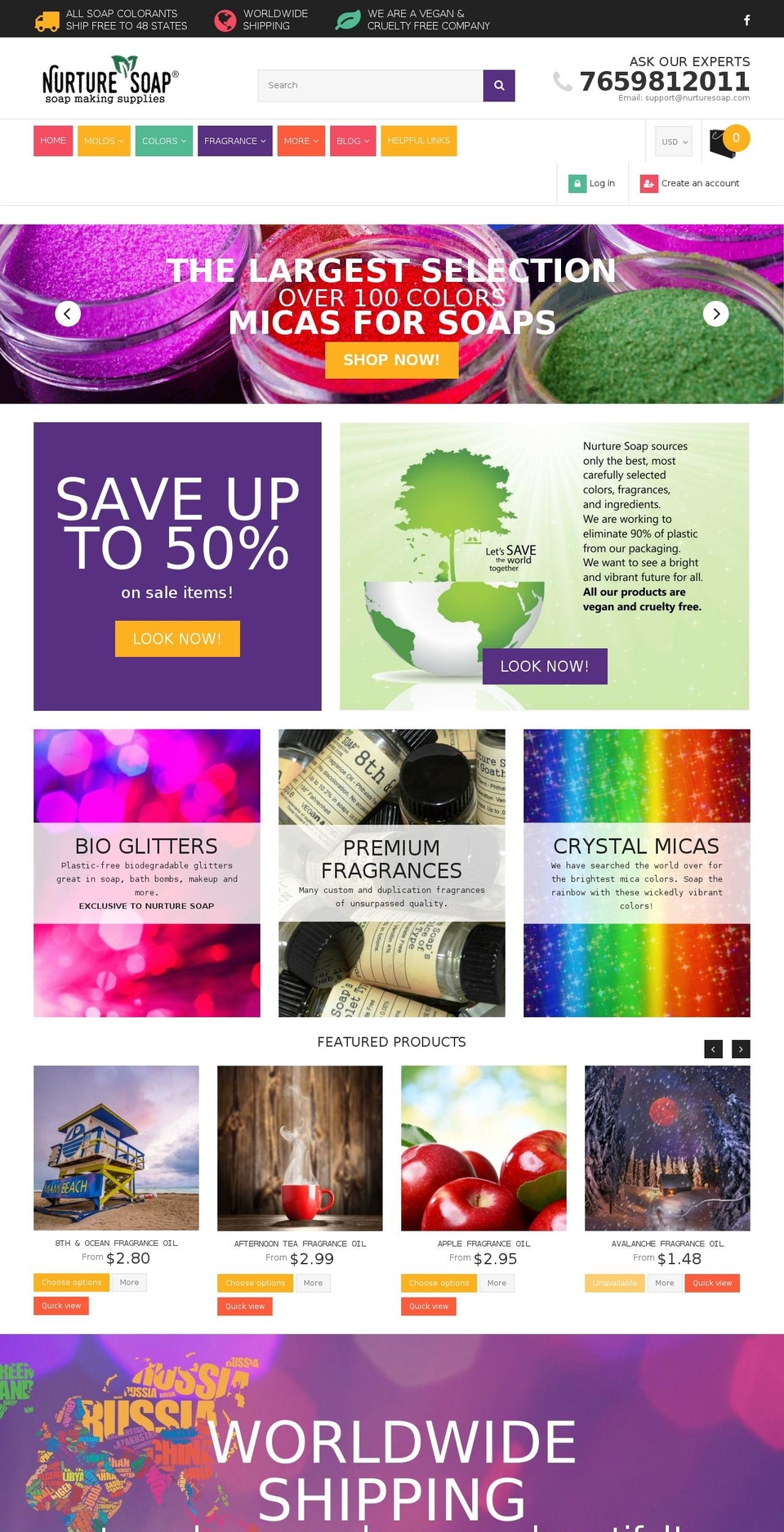 nurture Shopify theme site example nurturesoapsupply.com