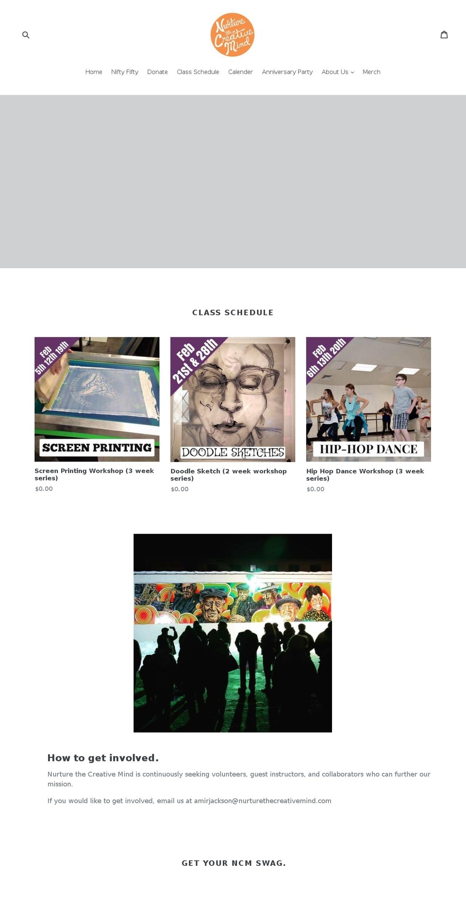 nurturethecreativemind.com — Shopify storefront screenshot