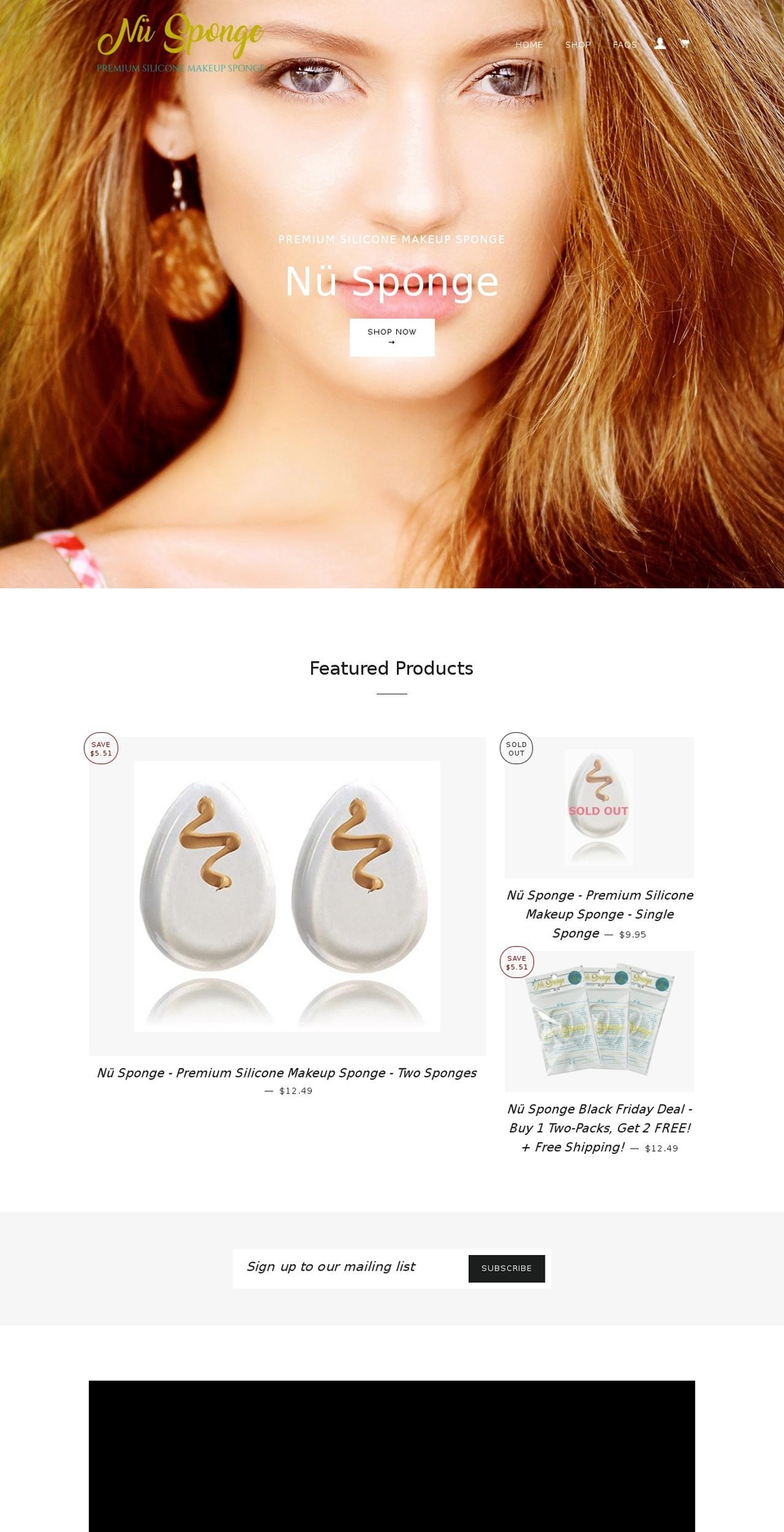 nusponge.com — Shopify storefront screenshot