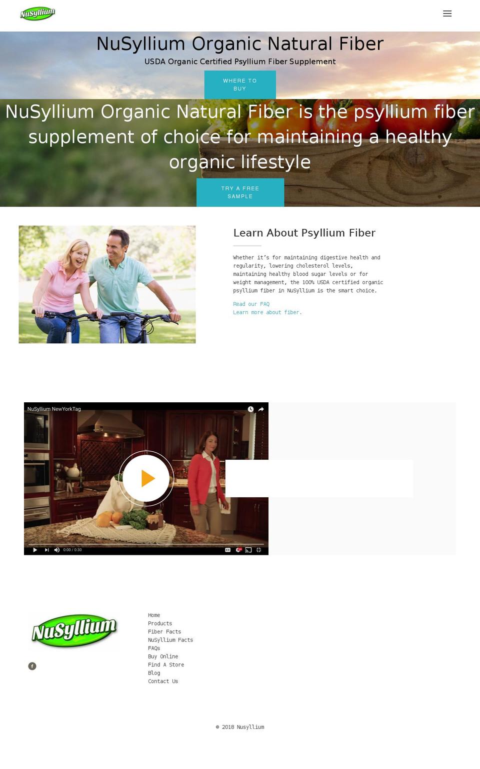 nusyllium.com shopify website screenshot