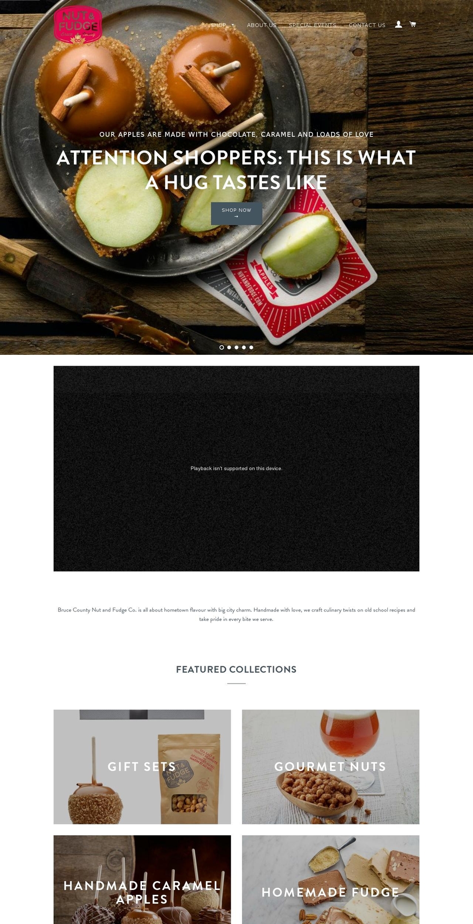 nutandfudge.com shopify website screenshot