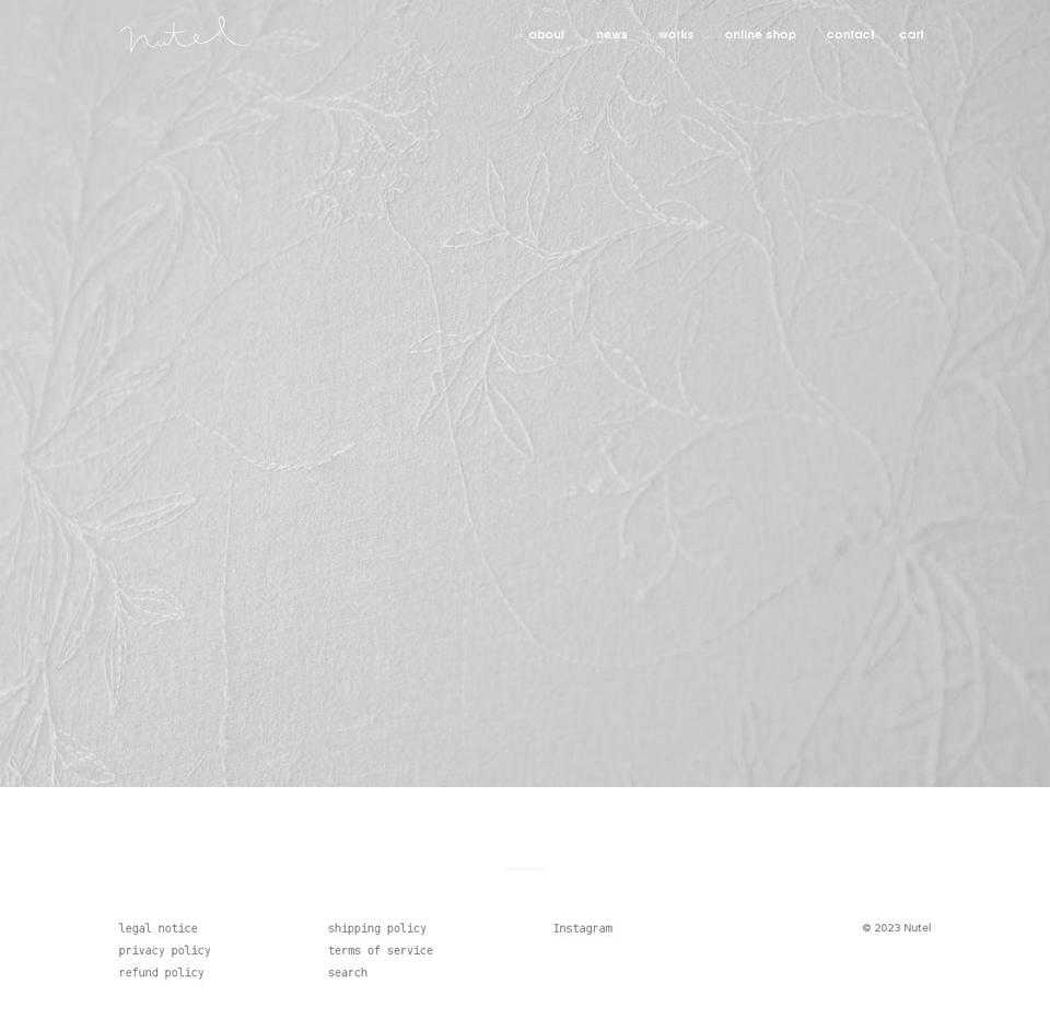 nutel.jp shopify website screenshot