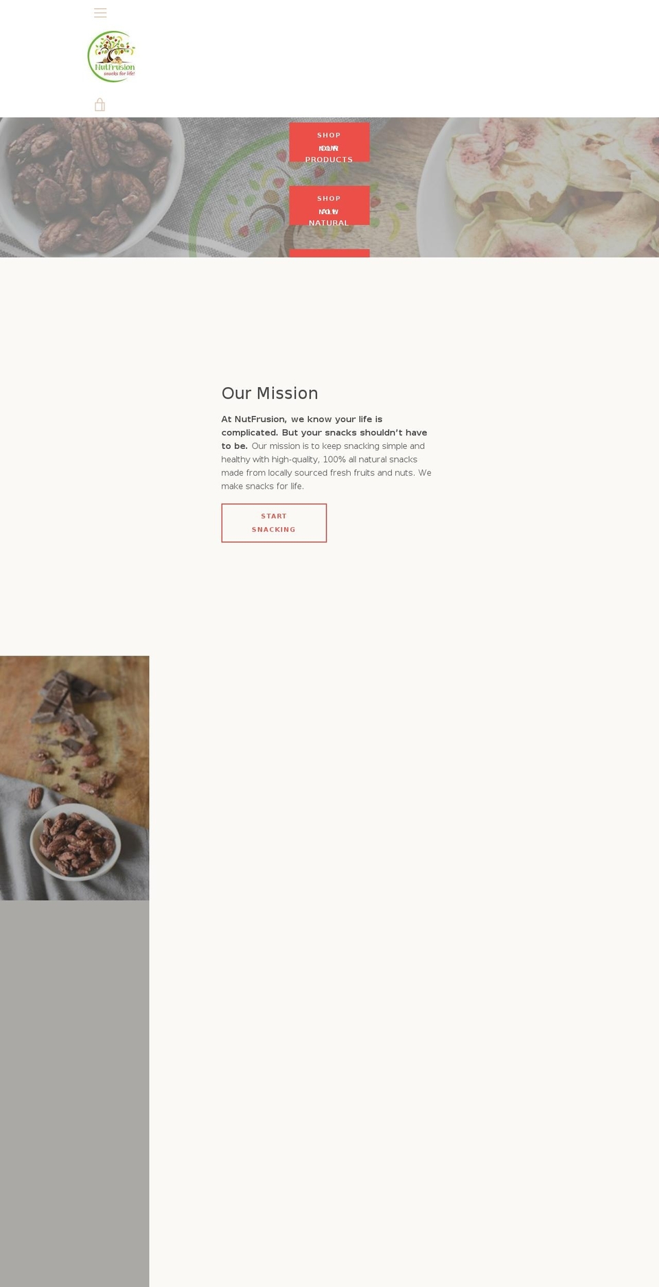 nutfrusion.com — Shopify storefront screenshot