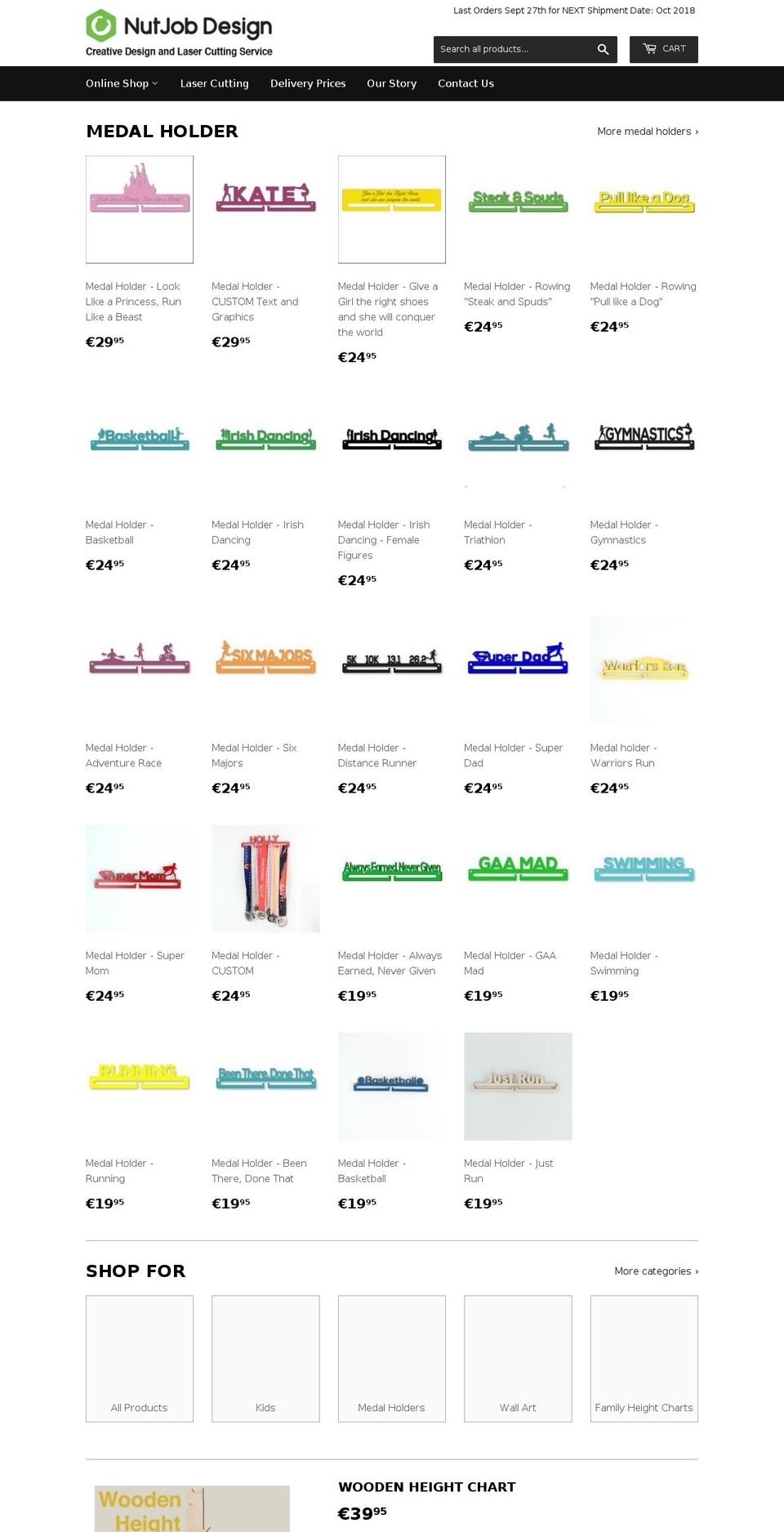 nutjobdesign.com — Shopify storefront screenshot