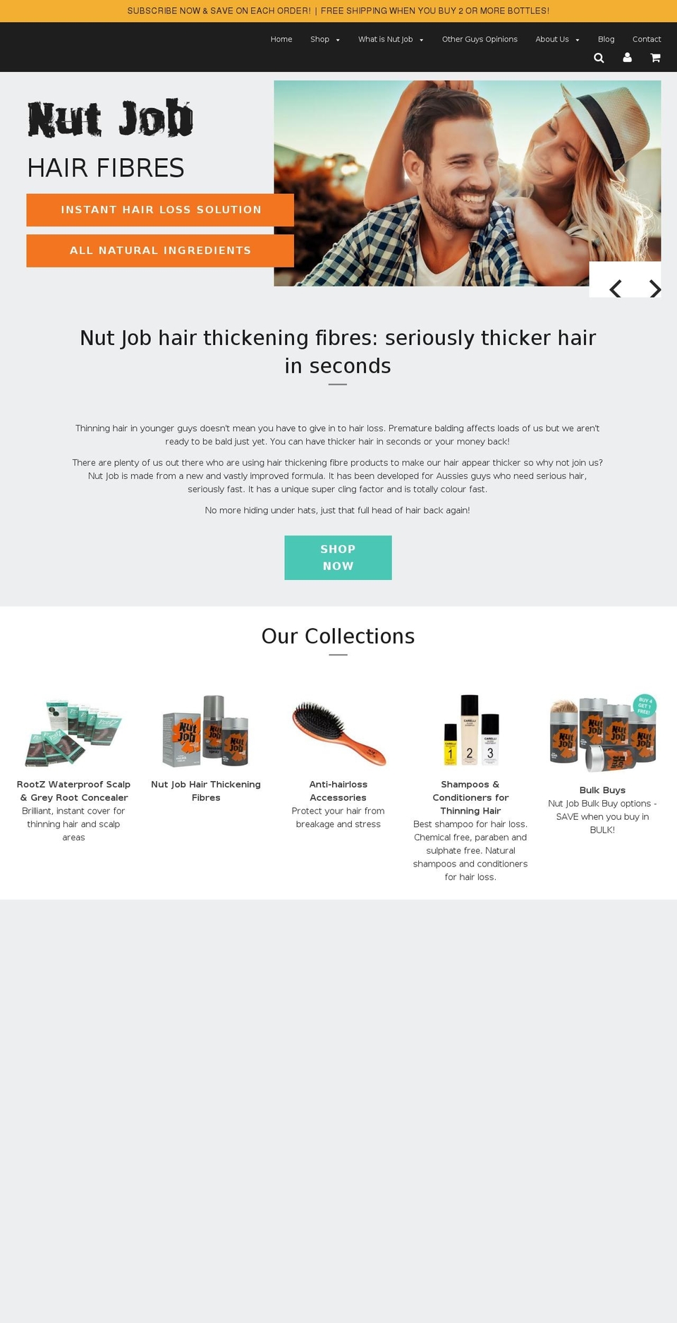nutjobhair.com — Shopify storefront screenshot