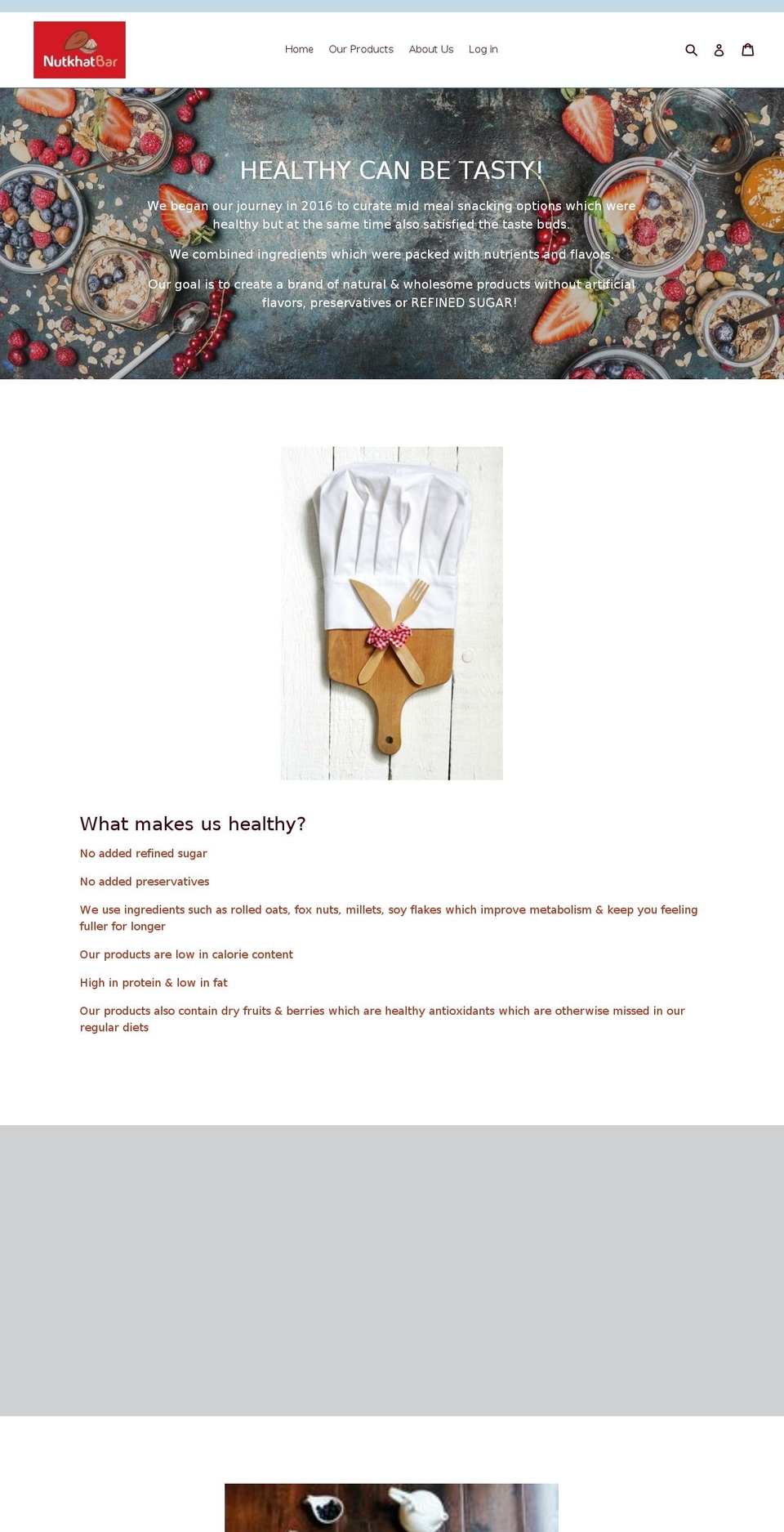 nutkhatfood.com — Shopify storefront screenshot