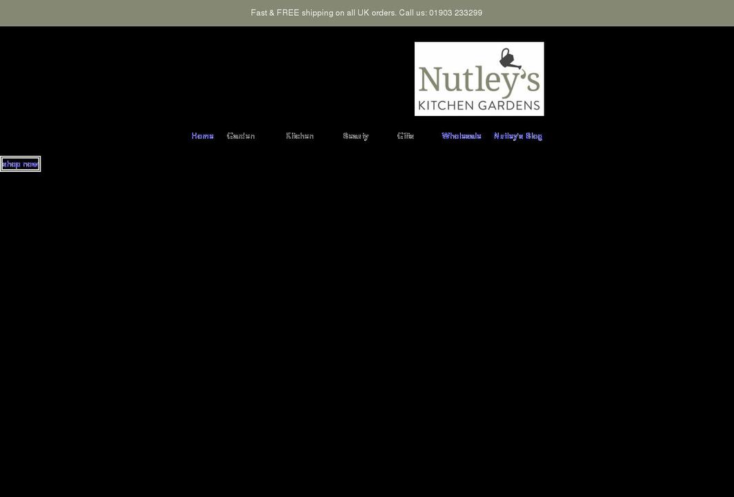 nutleyskitchengardens.co.uk shopify website screenshot