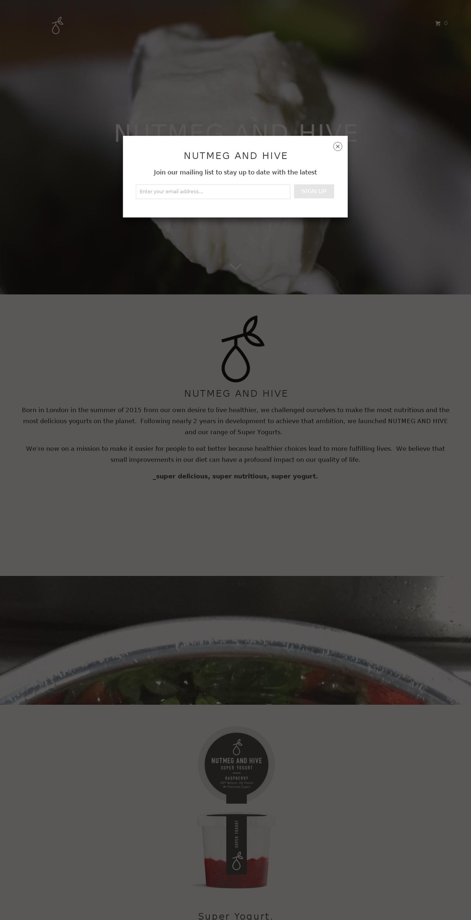 nutmegandhive.com shopify website screenshot