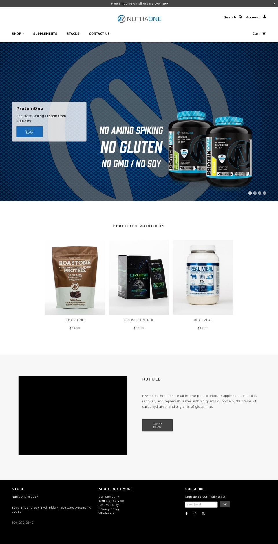 nutra1nutrition.com — Shopify storefront screenshot