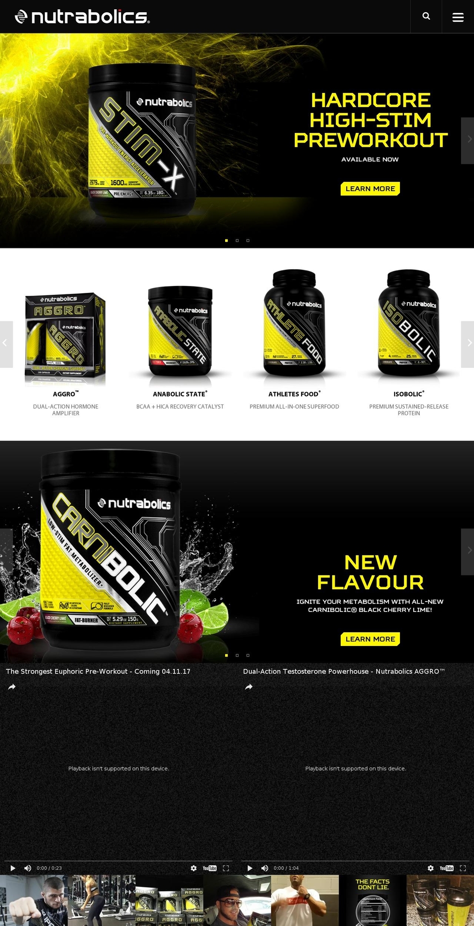 nutrabolics.com shopify website screenshot