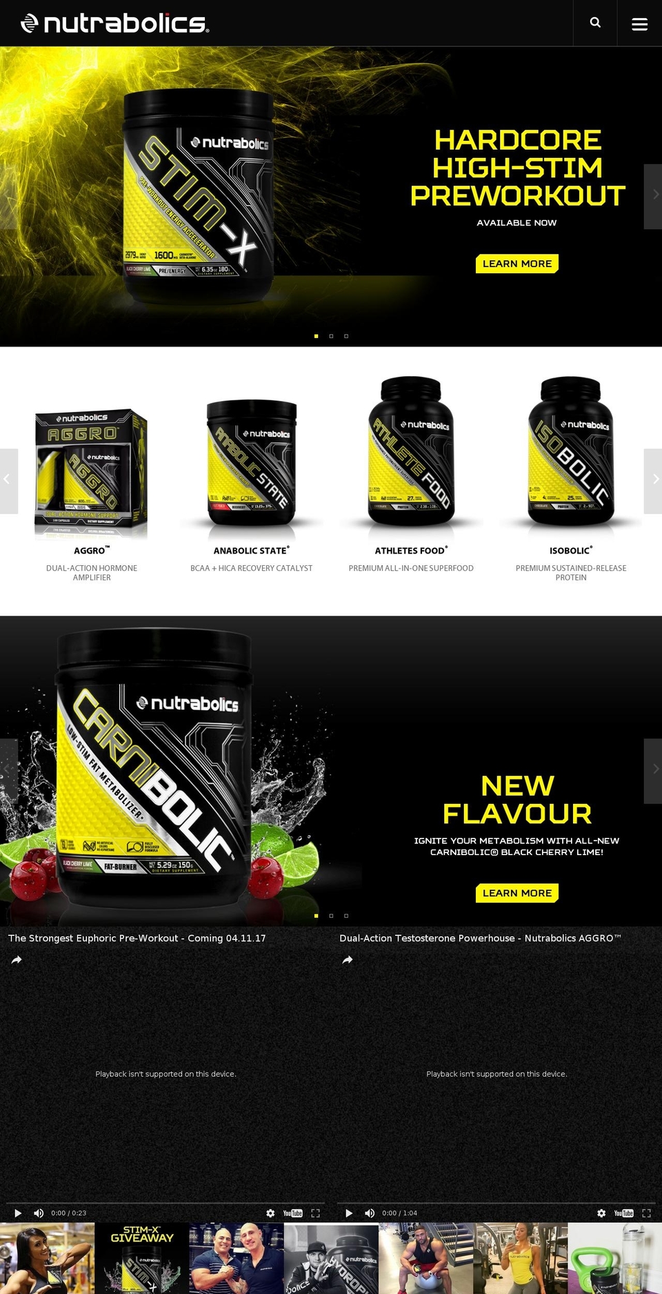 nutrabolics.mobi shopify website screenshot