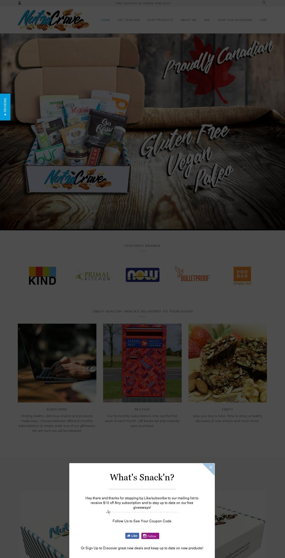 nutracrave.com shopify website screenshot