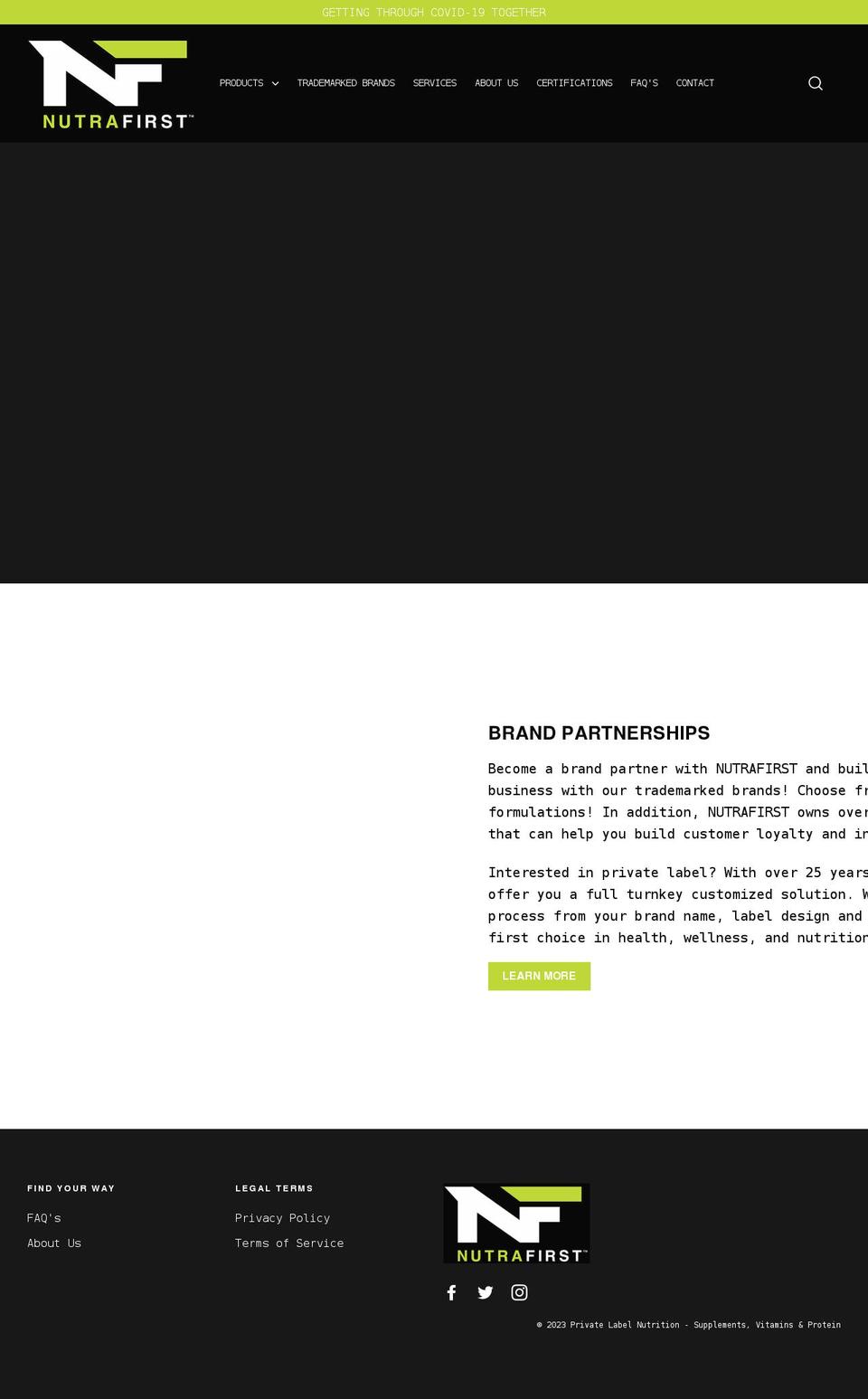 nutrafirst.com shopify website screenshot