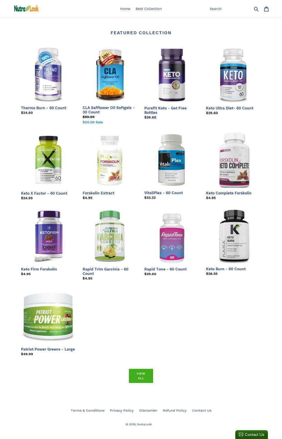 nutralook.com — Shopify storefront screenshot